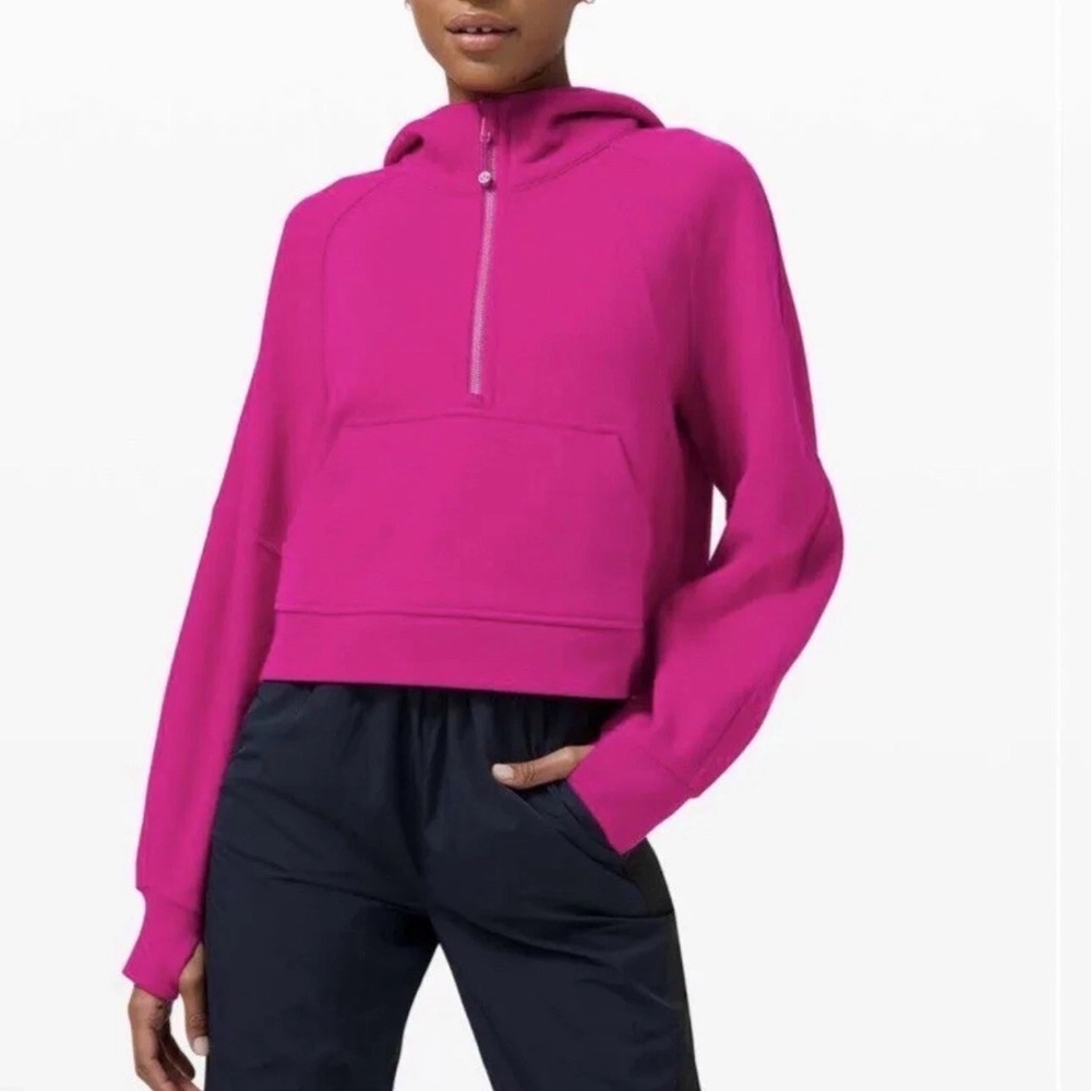 NWT Lululemon Scuba Oversized 1/2 Half-Zip Hoodie  Ripened Raspberry Size M/L